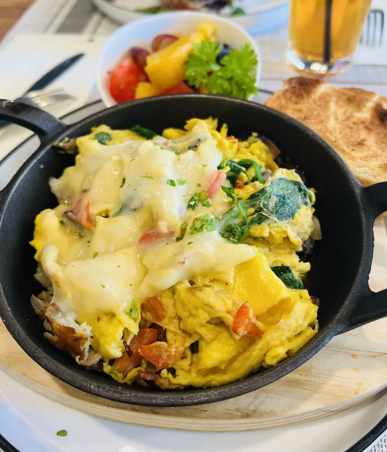 Cheesy egg skillet